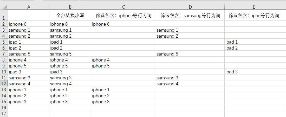 Excel批量提取关键词、数据筛选公式