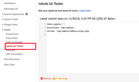 Robots.txt测试工具