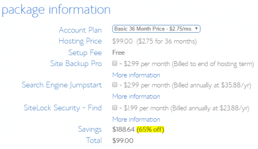 Get 65 percent off with our Bluehost deal