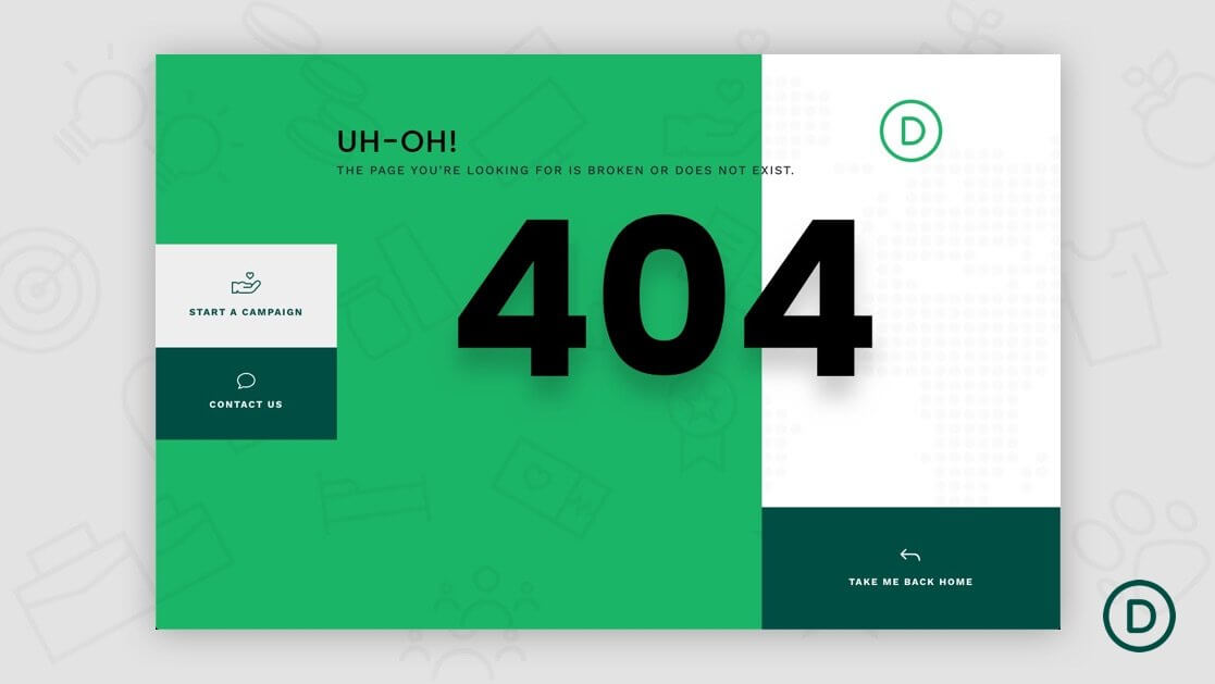 Divi builder生成404页面模板