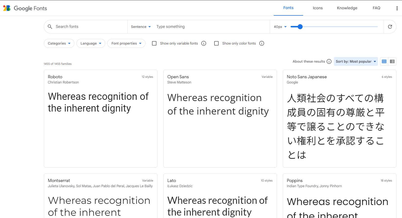 WordPress外贸建站常用的Google字体