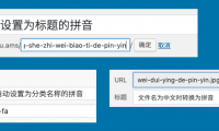 Wenprise Pinyin Slug自动转换WordPress文章、图片为拼音或英文